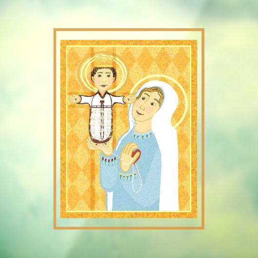 Onze dame van de Rosary Raamsticker (Vel 3)