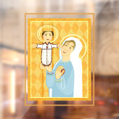 Onze dame van de Rosary Raamsticker (Vel 2)