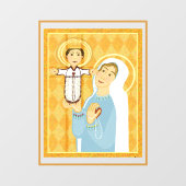 Onze dame van de Rosary Raamsticker (Vel)