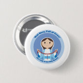 Onze dame van de Rosary Ronde Button 5,7 Cm (Voorkant /achterkant)