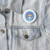 Onze dame van de Rosary Ronde Button 5,7 Cm (In situ)