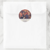 Onze dame van de Rosary Ronde Sticker (Tas)