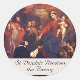 Onze dame van de Rosary Ronde Sticker