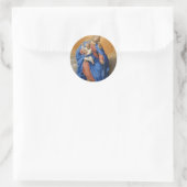 Onze dame van de Rosary Ronde Sticker (Tas)