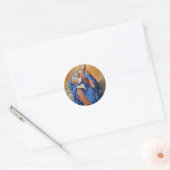 Onze dame van de Rosary Ronde Sticker (Envelop)