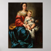 Onze dame van de Rosary van Bartolome Murillo Poster (Voorkant)