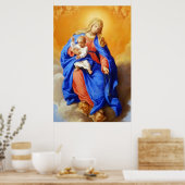 Onze dame van de Rosary Virgin Mary Mattes Poster (Keuken)
