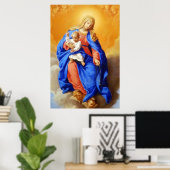 Onze dame van de Rosary Virgin Mary Mattes Poster (Thuiskantoor)