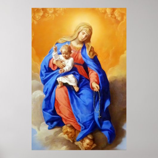 Onze dame van de Rosary Virgin Mary Mattes Poster (Voorkant)
