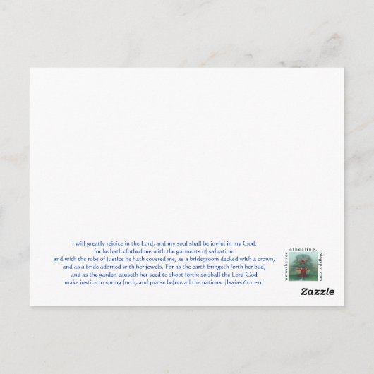 Onze dame van de Snows Briefkaart (Achterkant)