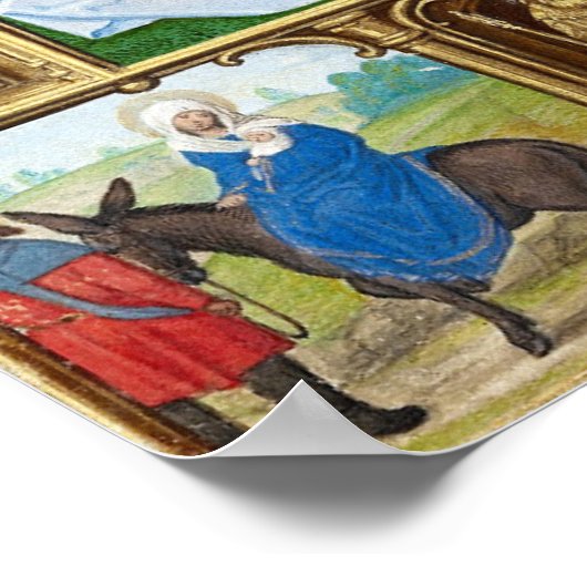 Onze dame van de Sorrows - middeleeuwse Manuscript Poster (Hoek)