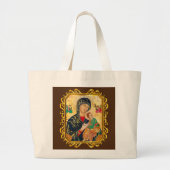 Onze dame van de voortdurende hulp heeft moeder Ma Grote Tote Bag (Voorkant)