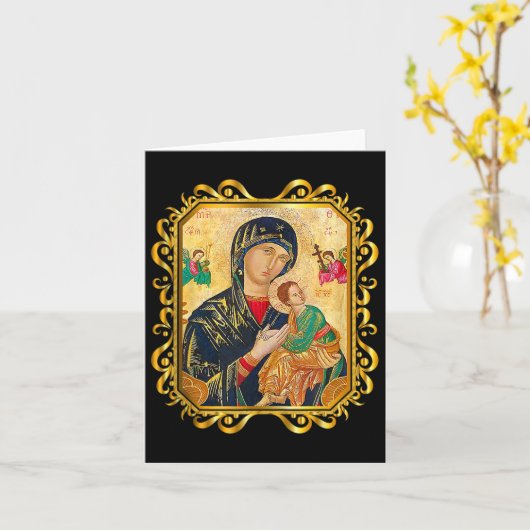 Onze dame van de voortdurende hulp heeft moeder Ma Kaart (Gele Bloem)