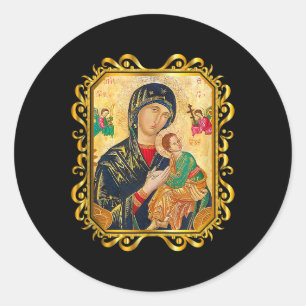 Onze dame van de voortdurende hulp heeft moeder Ma Ronde Sticker