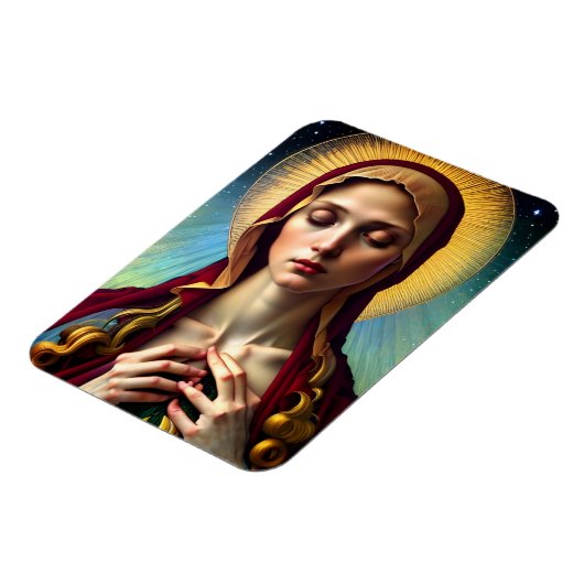 Onze dame van de Vrede Maagd Mary Modern Renaissan Magneet (Linkerzijde)