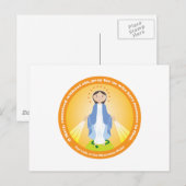 Onze dame van de wonderbaarlijke medaille briefkaart (Voorkant / Achterkant)