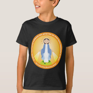Onze dame van de wonderbaarlijke medaille t-shirt