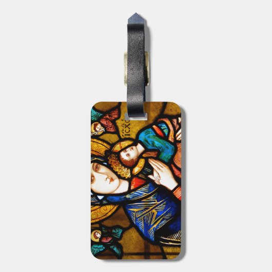 onze dame van eeuwige hulp bagagelabel (Achterkant verticaal)