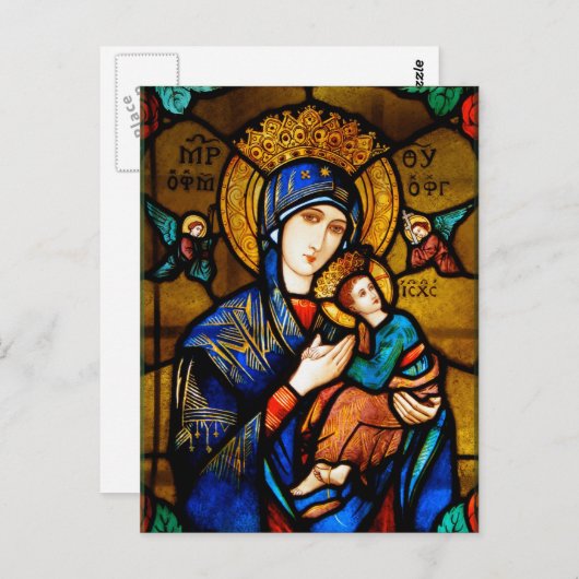 onze dame van eeuwige hulp briefkaart (Voorkant / Achterkant)