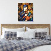 onze dame van eeuwige hulp canvas afdruk (Insitu (Slaapkamer))