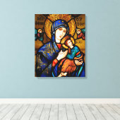 onze dame van eeuwige hulp canvas afdruk (Insitu (Houten vloer))