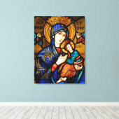 onze dame van eeuwige hulp canvas afdruk (Insitu (Houten vloer))