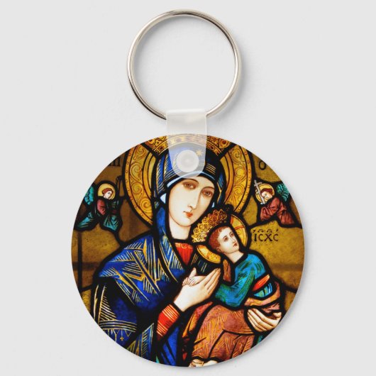 onze dame van eeuwige hulp sleutelhanger (Voorkant)