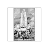 Onze dame van Fatima Afbeelding Rubber Stamp Rubberstempel (Afrduk)