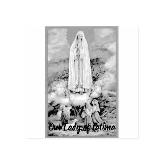 Onze dame van Fatima Afbeelding Rubber Stamp Rubberstempel (Afrduk)