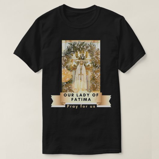 Onze dame van Fatima Blessed moeder Mary katholiek T-shirt (Design voorkant)