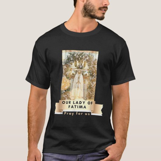 Onze dame van Fatima Blessed moeder Mary katholiek T-shirt (Voorkant)