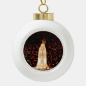 Onze dame van Fatima kerstversiering Keramische Bal Ornament (Voorkant)