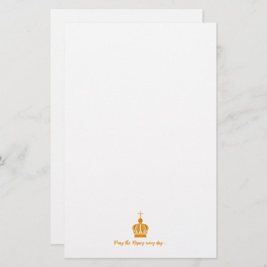 Onze dame van Fatima kroon Briefpapier (Voorkant / Achterkant)
