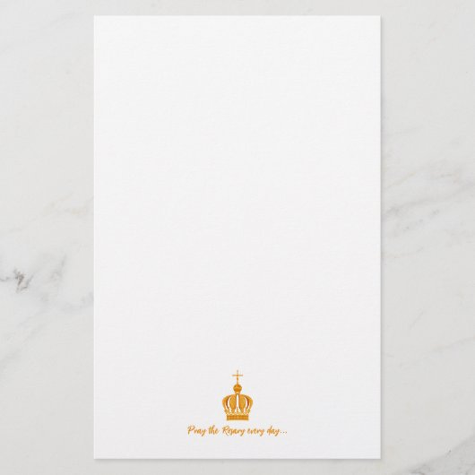 Onze dame van Fatima kroon Briefpapier (Voorkant)