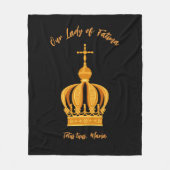 Onze dame van Fatima kroon Fleece Deken (Voorkant)