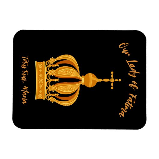 Onze dame van Fatima kroon Magneet (Horizontaal)