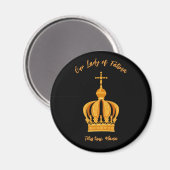 Onze dame van Fatima kroon Magneet (Voorkant / Achterkant)