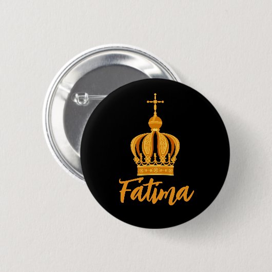 Onze dame van Fatima kroon Ronde Button 5,7 Cm (Voorkant /achterkant)