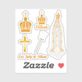 Onze dame van Fatima kroon Sticker (Vel)