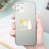 Onze dame van Fatima kroon Sticker (Telefoon)