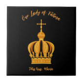 Onze dame van Fatima kroon Tegeltje (Voorkant)