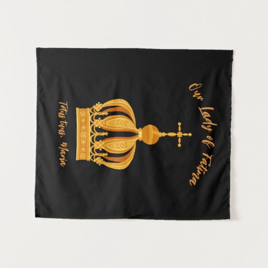 Onze dame van Fatima kroon Wandkleed (Voorkant (horizontaal))