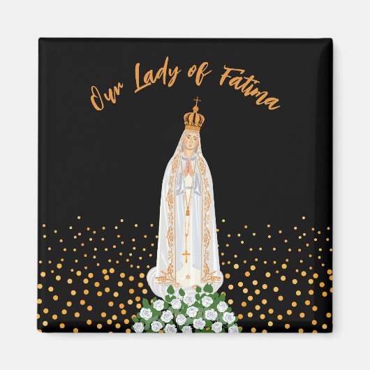 Onze dame van Fátima Processie van kaarsen Magneet (Voorkant)
