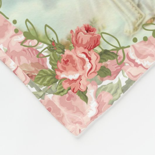 Onze dame van Fatima Roses Fleece Deken (Hoek)