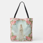 Onze dame van Fatima Roses Tote Bag (Achterkant)