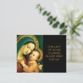 onze dame van goede raad bidt u alstublieft voor o briefkaart (Staand voorkant)