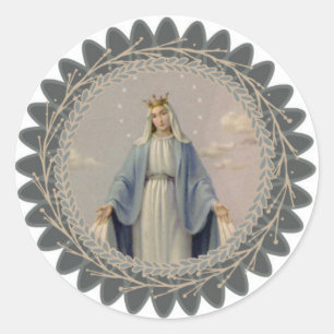 Onze dame van Grace Blessed Maagd Mary Ronde Sticker