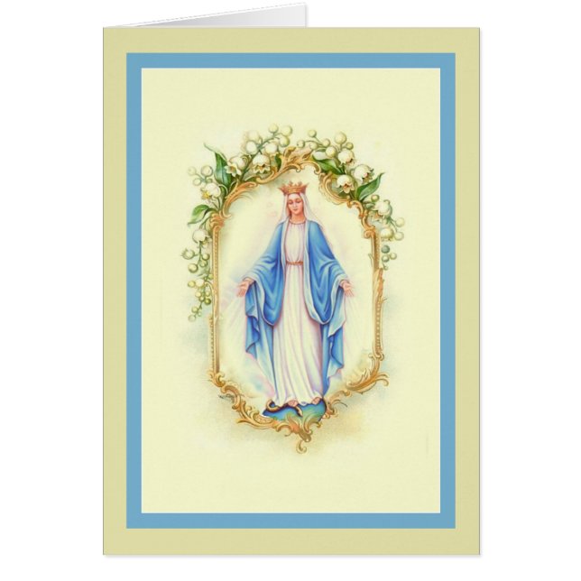 Onze dame van Grace Virgin Mary Flowers (Voorkant)