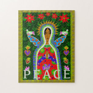 Onze dame van Guadalupe Angel Peace Legpuzzel