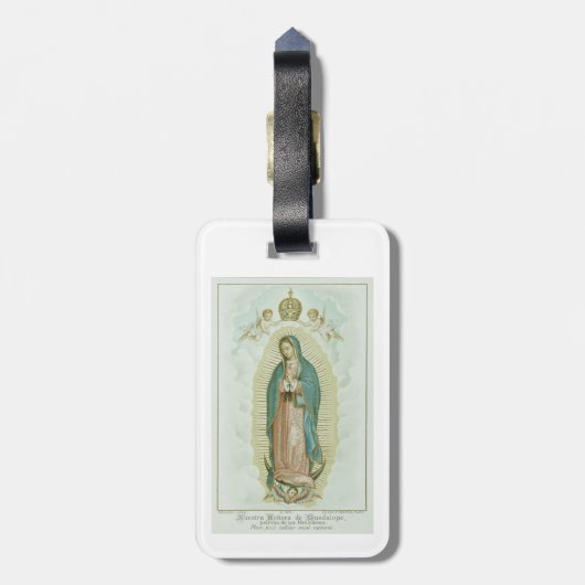 Onze dame van Guadalupe Bagagelabel (Achterkant verticaal)